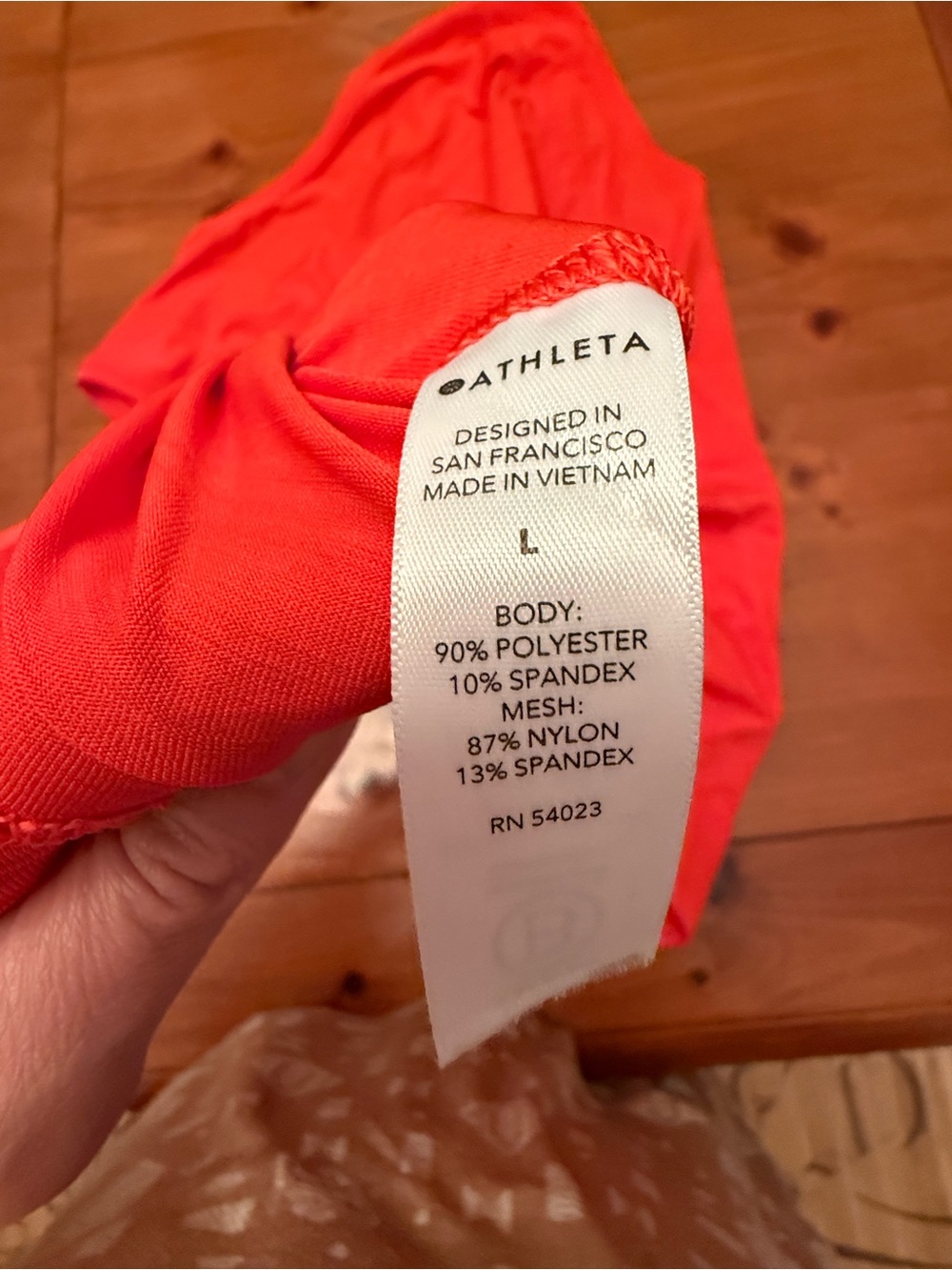 Athleta Coral-Orange Performance Top - Picture 2 of 4